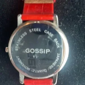 Gossip watch quartz red glow in the dark second hand new battery silver tone Gossip | Accessories | Gossip Watch Quartz Red Glow In The  main image 2